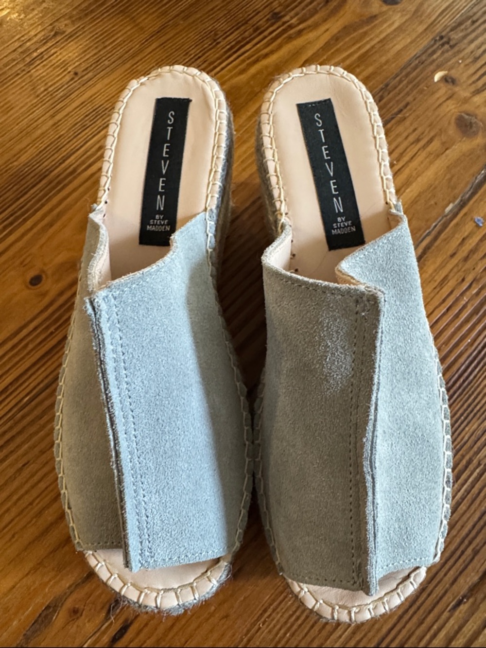 Steven By Steve Madden Suede Espadrille Slip-On Mules NWOT Size 6 - Picture 2 of 5